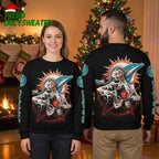 Miami Dolphins Skull Graphic Ugly Christmas Sweater