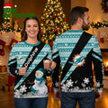 Miami Dolphins Snowman Ugly Christmas Sweater