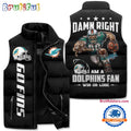 Miami Dolphins Sporty Mascot Design Sleeveless Puffer Jacket