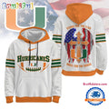 Miami Hurricanes 2025 NCAA Stand For The Flag Kneel For the Cross Hoodie