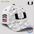 Miami Hurricanes 2026 NCAA Veterans Salute To Service Camo Classic Cap