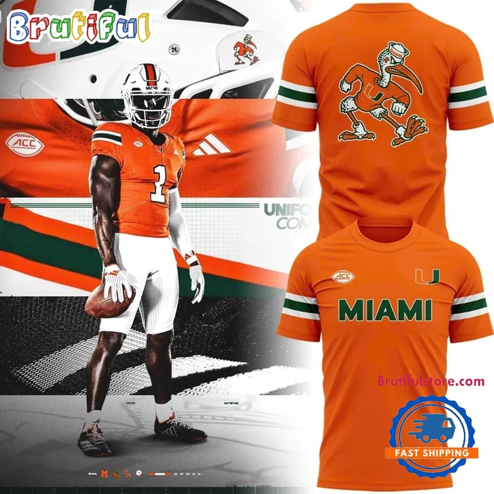 Miami Hurricanes Football 2026 New Uniform Hoodie T-Shirt