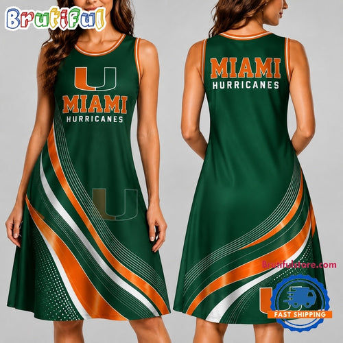 Miami Hurricanes NCAA Team Pride Women’s Sleeveless Dress