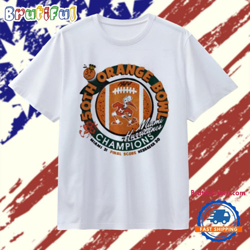 Miami Hurricanes Orange Bowl Champions 50th T Shirt