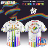 Miami Marlins 2025 Happy Pride Month Limited Edition Baseball Jersey