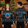 Miami Marlins Logo Pattern Ugly Christmas Sweater