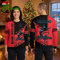 Miami Marlins Red Splash Art Ugly Christmas Sweater