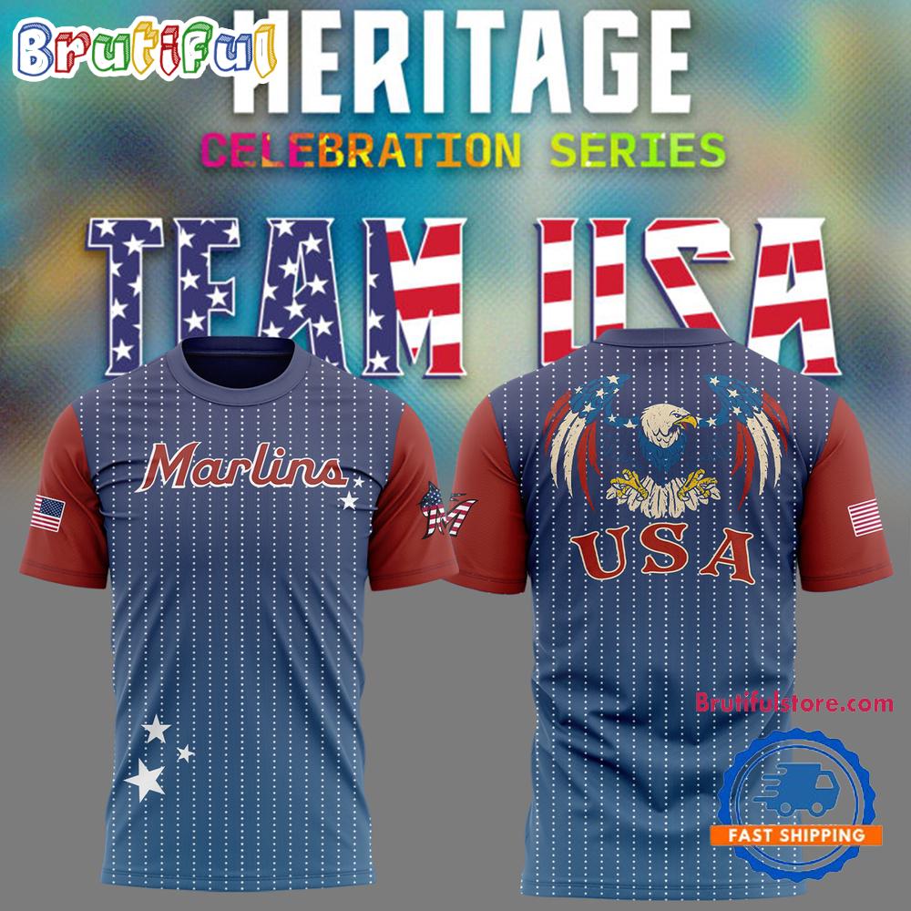 Miami Marlins USA Baseball Limited Edition 3D Shirt