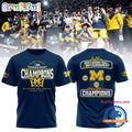 Michigan Wolverines 2025 Big Ten Men’s Basketball Conference Tournament Champions 3D Shirt