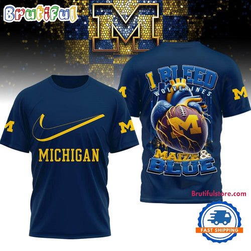 Michigan Wolverines 2025 NCAA I Bleed Unisex 3D Shirt