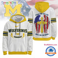 Michigan Wolverines 2025 NCAA Stand For The Flag Kneel For the Cross Hoodie