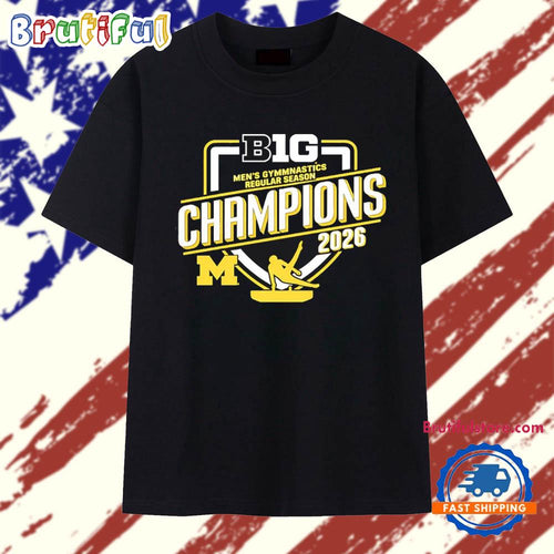 Michigan Wolverines 2026 Men’s Gymnastics Big Ten Champions T Shirt