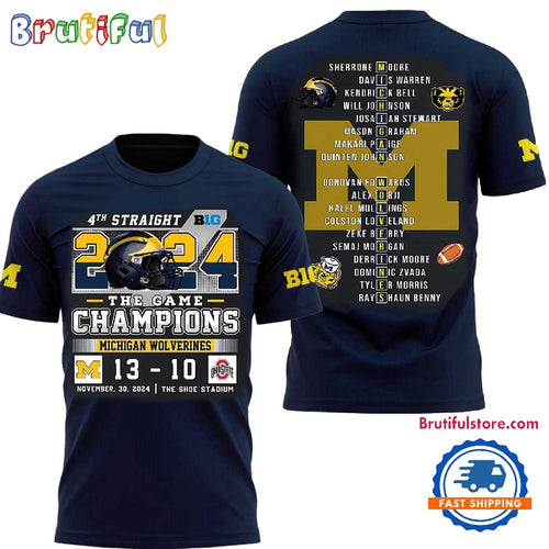Michigan Wolverines 4th Straight 2024 The Game Champions T Shirt