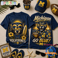 Michigan Wolverines NCAA Summer Tropical Mascot Unisex 3D Shirt