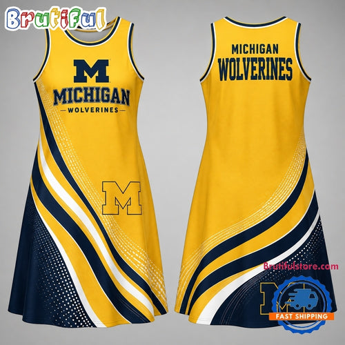 Michigan Wolverines NCAA Team Pride Women’s Sleeveless Dress