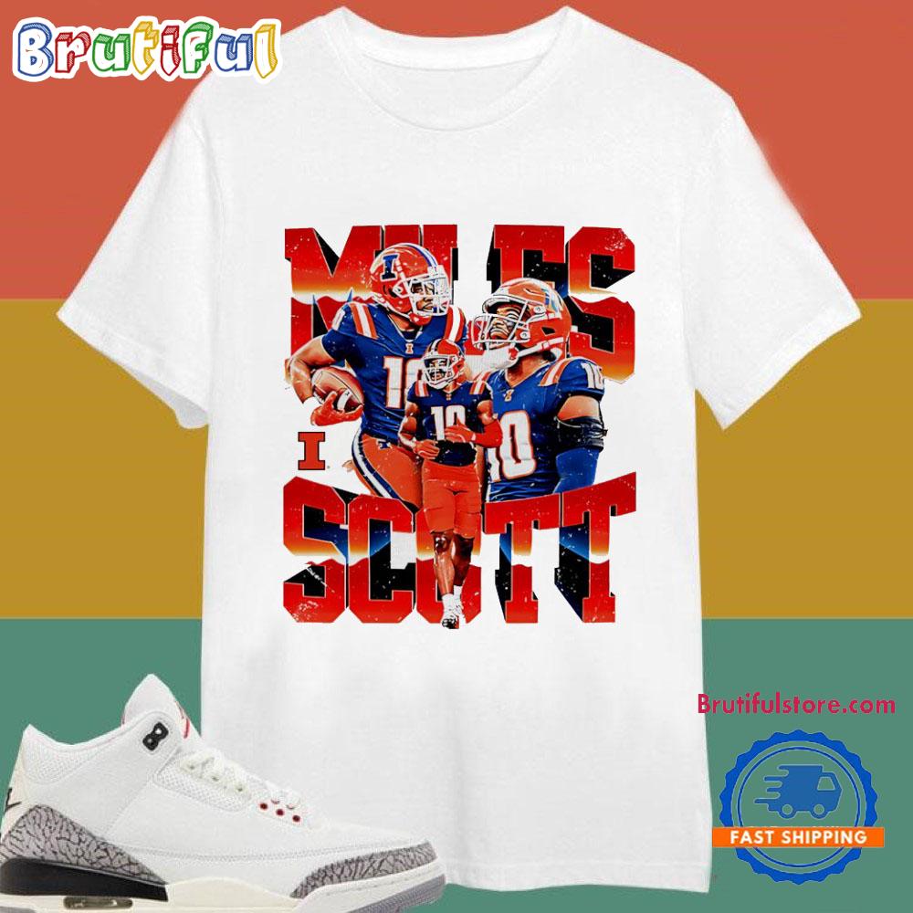 Miles Scott Illinois Fighting Illini Player Collage T Shirt