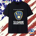 Milwaukee Brewers 12 Game Winning Streak T Shirt