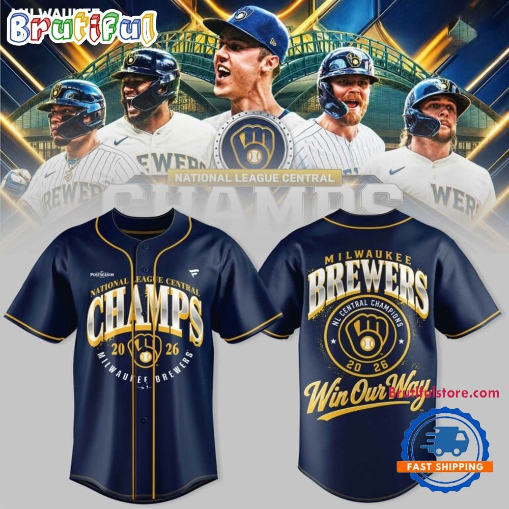 Milwaukee Brewers 2026 NL Central Champions Limited Edition Baseball Jersey