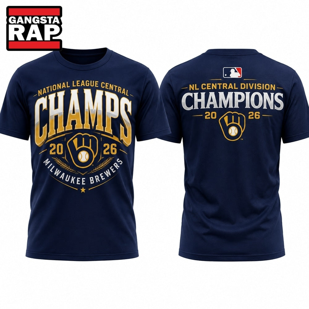 Milwaukee Brewers 2026 NL Central Division Champions Hoodie T-Shirt