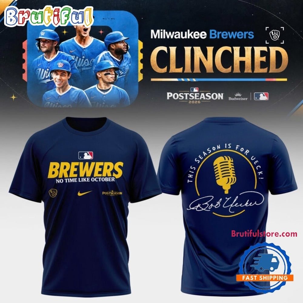 Milwaukee Brewers 2026 Postseason Clinched Hoodie T-Shirt