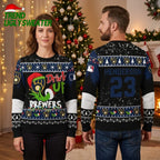 Milwaukee Brewers Grinch Drink Up Custom Name And Number Ugly Christmas Sweater