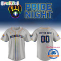Milwaukee Brewers Pride Night Custom Name And Number Jersey Shirt