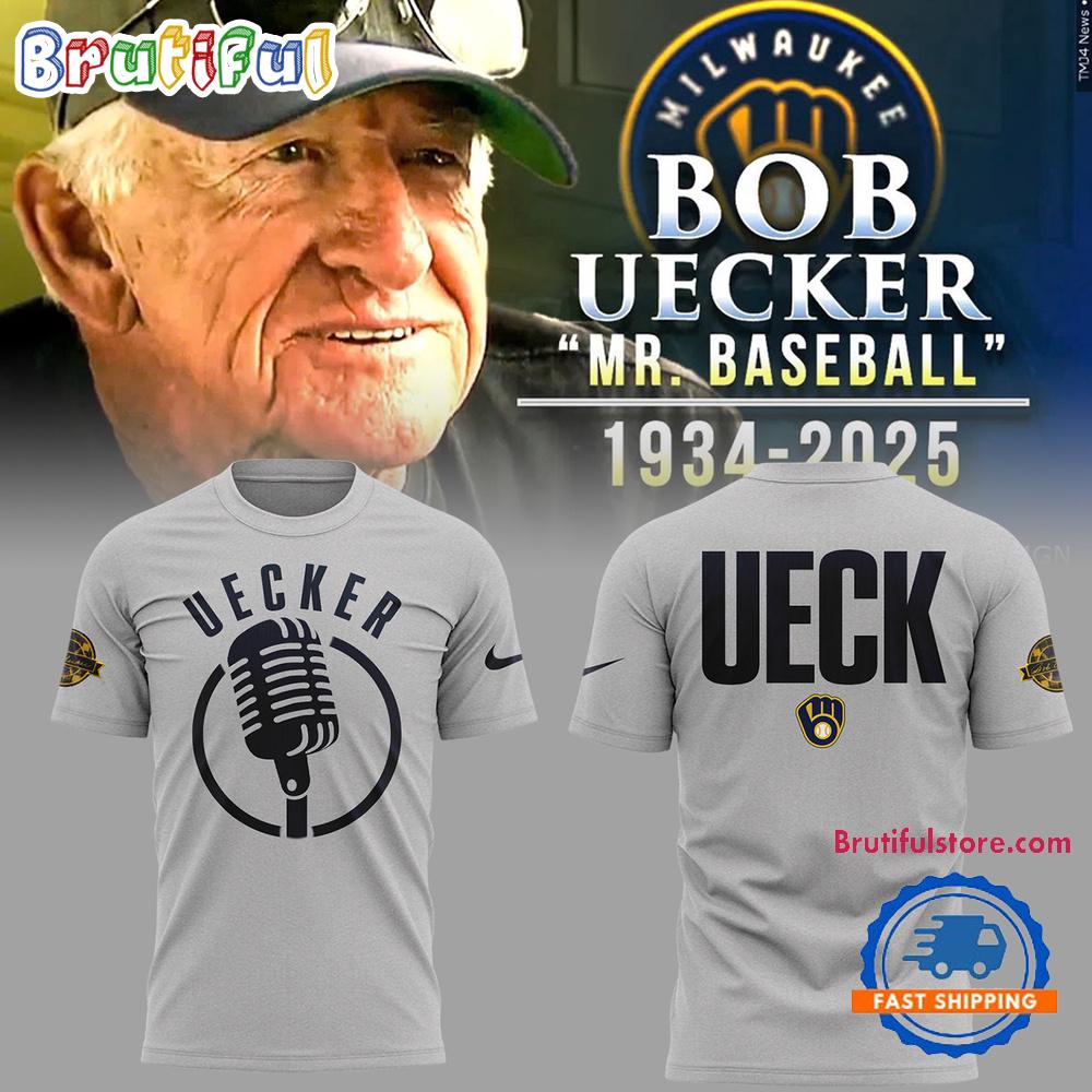 Milwaukee Brewers Remembering Bob Uecker Mr. Baseball New Design 3D Print Hoodie T-Shirt