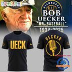 Milwaukee Brewers Remembering Bob Uecker Mr. Baseball New Design Black Hoodie T-Shirt