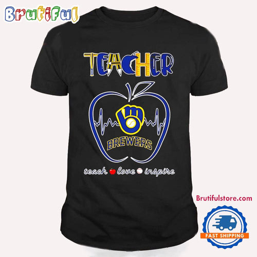 Milwaukee Brewers Teachers’ Pride Heart Teacher Appreciation Week T Shirt