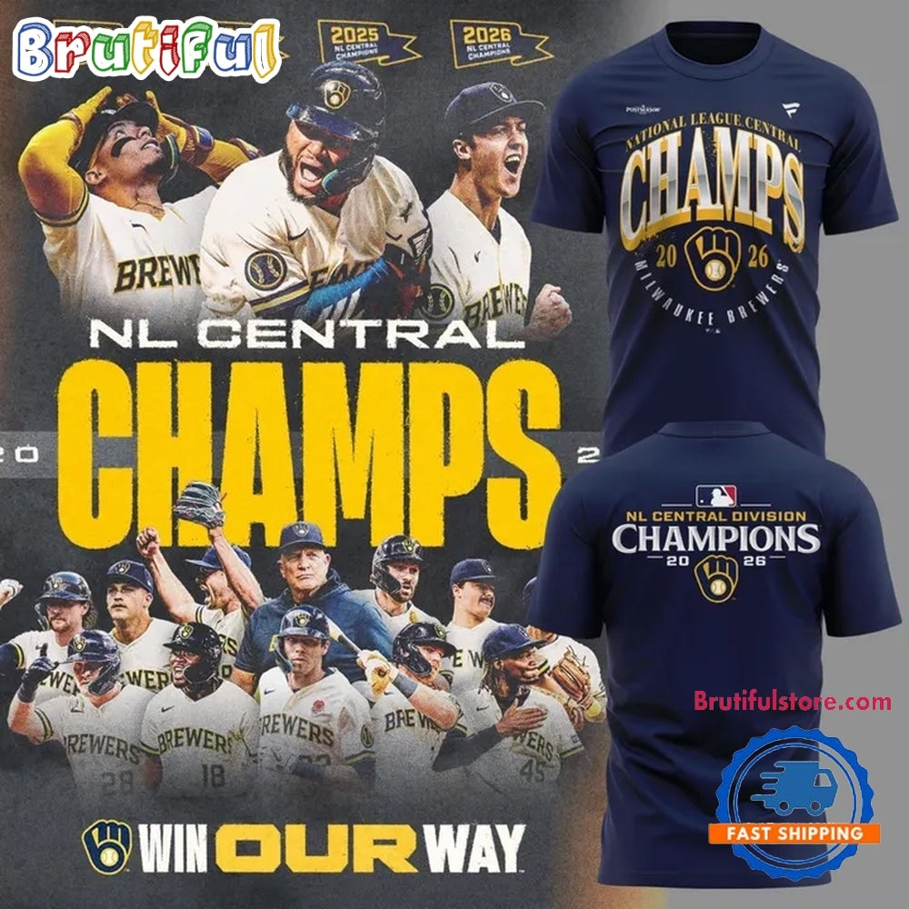 Milwaukee Brewers The FIRST 4 Peat in NL Central History 3D Shirt