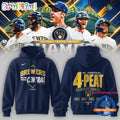 Milwaukee Brewers The FIRST 4 Peat in NL Central History Hoodie T-Shirt