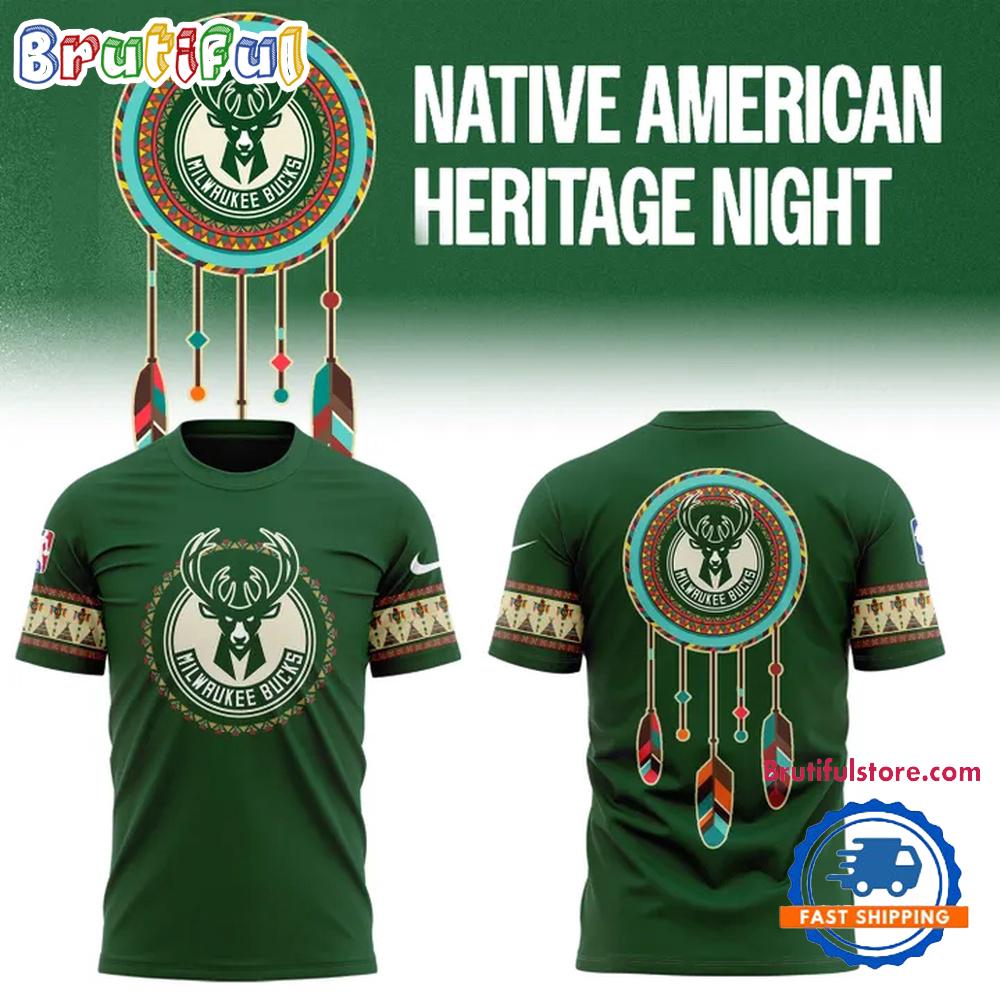 Milwaukee Bucks Native American Heritage Night 2026 Special New Hoodie T-Shirt