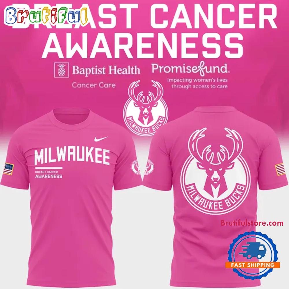 Milwaukee Bucks Pink Breast Cancer Awareness 2026 Special New Hoodie T-Shirt