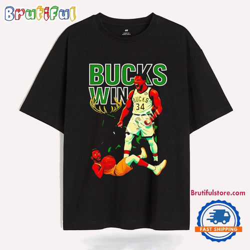 Milwaukee Bucks Win Giannis Antetokounmpo 2025 T Shirt