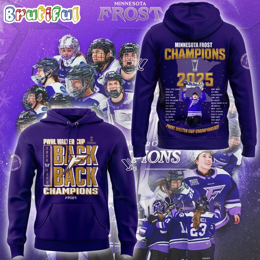 Minnesota Frost PWHL Walter Cup Champions 2025 Hoodie