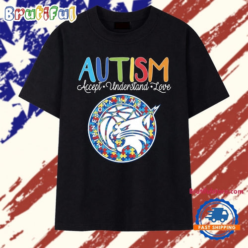 Minnesota Lynx Autism Awareness Accept Understand Love Basketball T Shirt