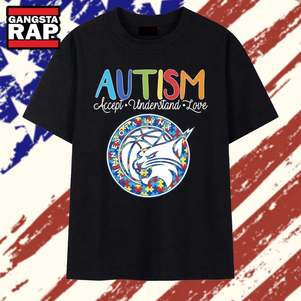 Minnesota Lynx Autism Awareness Accept Understand Love Basketball T Shirt