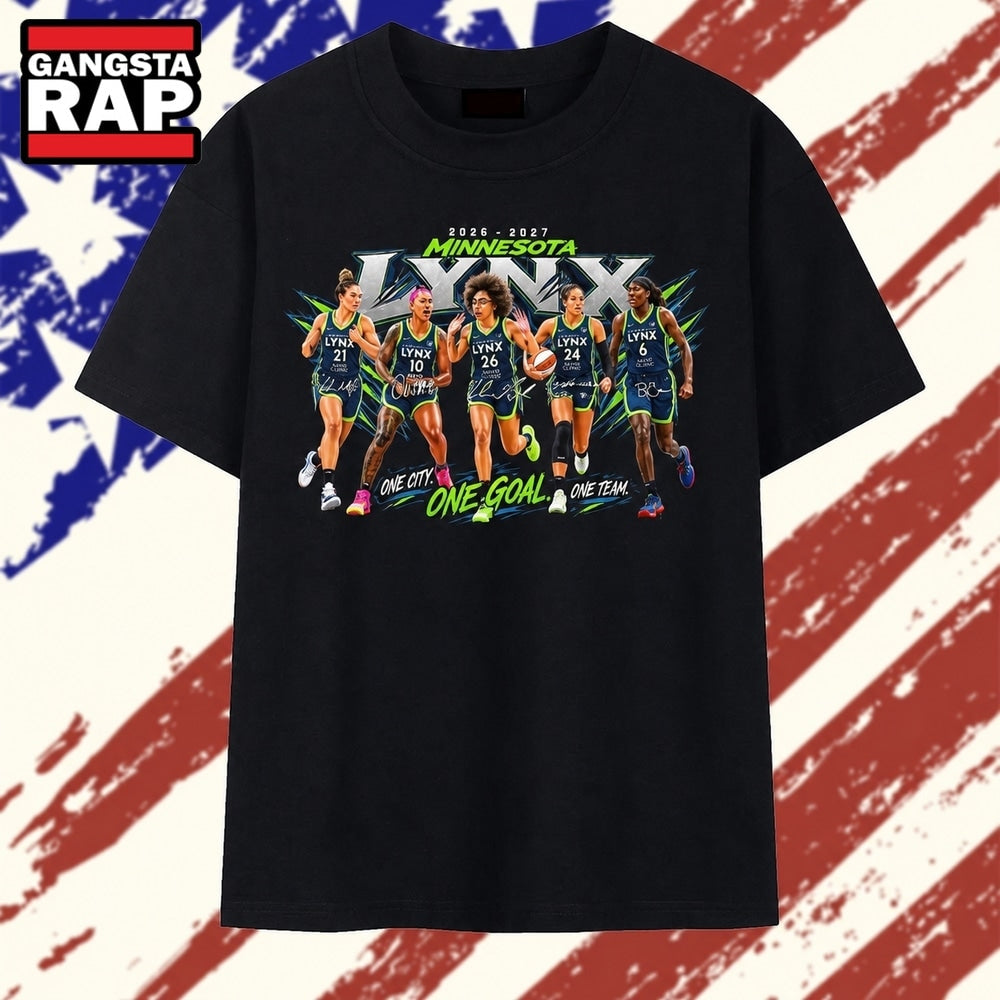Minnesota Lynx Basketball 2026 2027 Signatures Graphic T Shirt