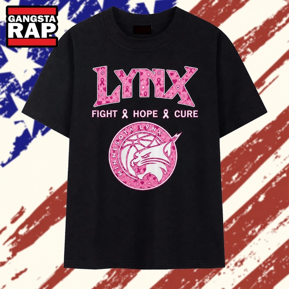 Minnesota Lynx Fight Hope Cure Breast Cancer Awareness Ribbon T Shirt
