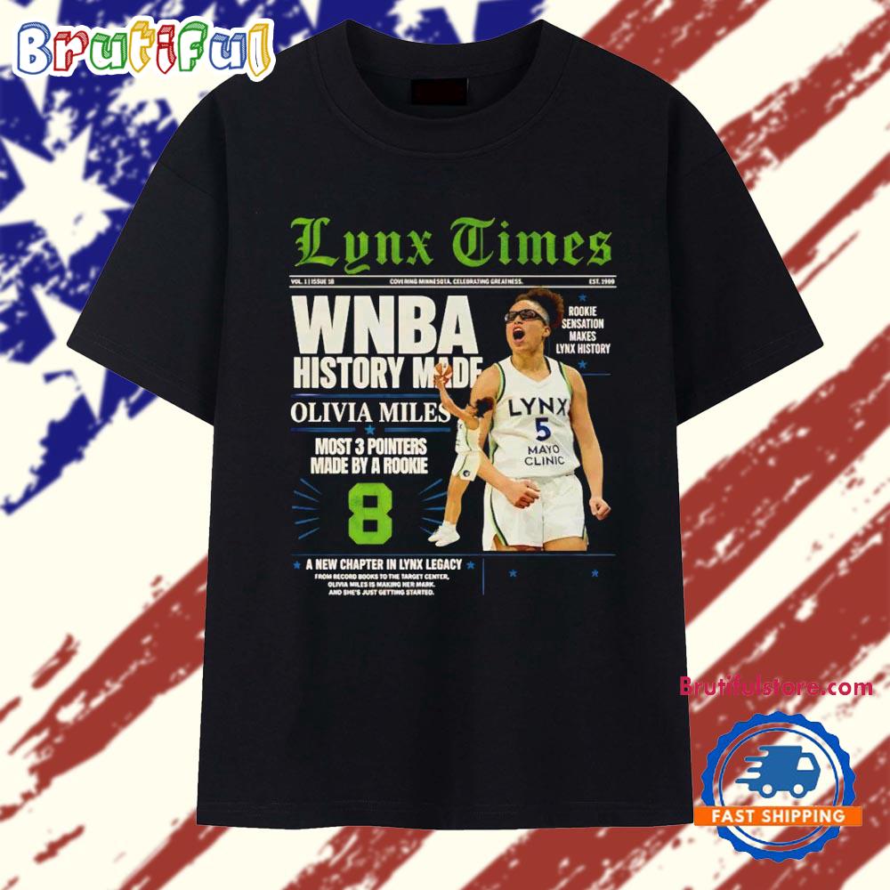 Minnesota Lynx Time Olivia Miles WNBA History Made T Shirt