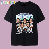 Minnesota Timberwolves All Team Caricature Signature T Shirt