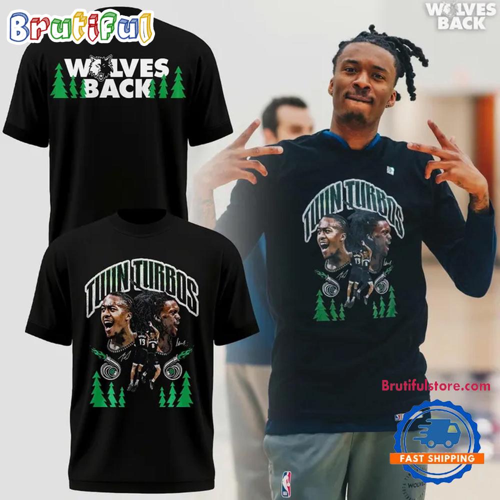 Minnesota Timberwolves Ayo Dosunmu With Bones Hyland Hoodie T-Shirt