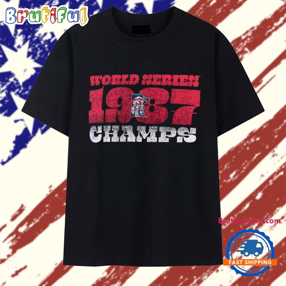 Minnesota Twins 1987 World Series Champs Distressed T Shirt