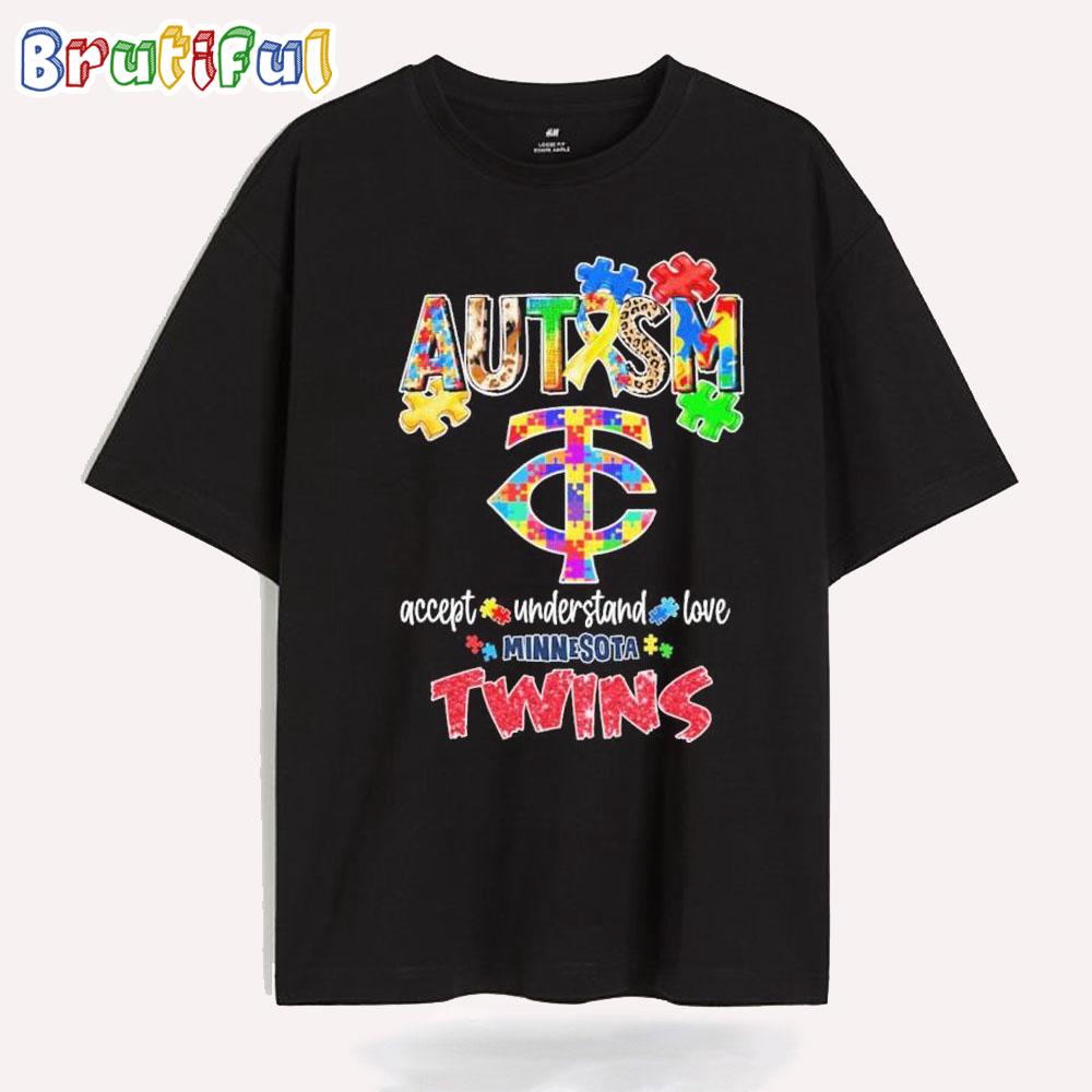 Minnesota Twins Autism Accept Understand Love T Shirt