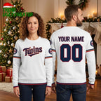 Minnesota Twins Baseball Jersey Style Custom Name And Number Ugly Christmas Sweater