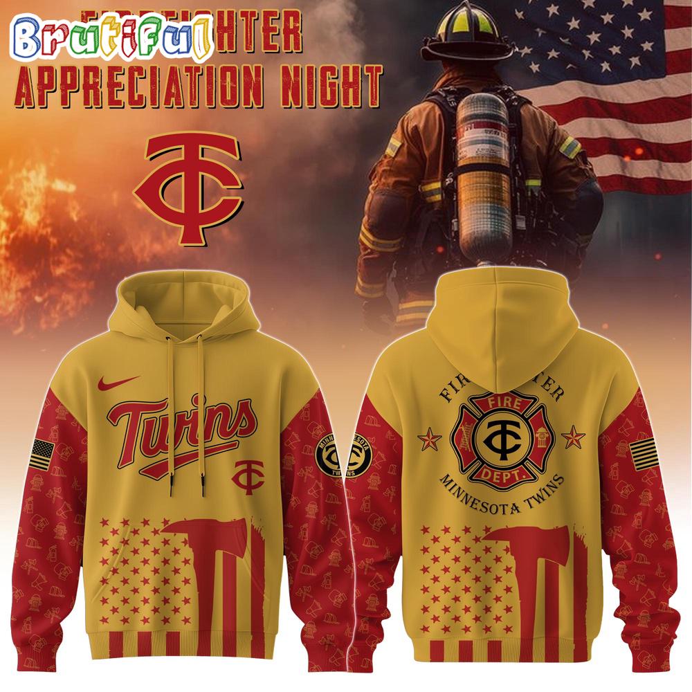 Minnesota Twins MLB x Firefighter Appreciation Night Special Edition Hoodie 2025