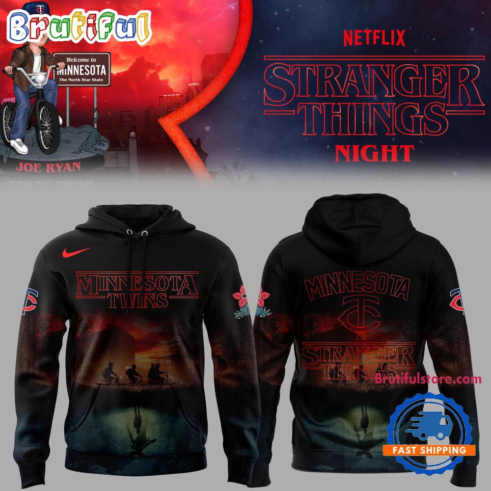 Minnesota Twins Stranger Things Night Hoodie Shirt