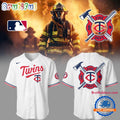 Minnesota Twins x Firefighter Appreciation Night White Baseball Jersey