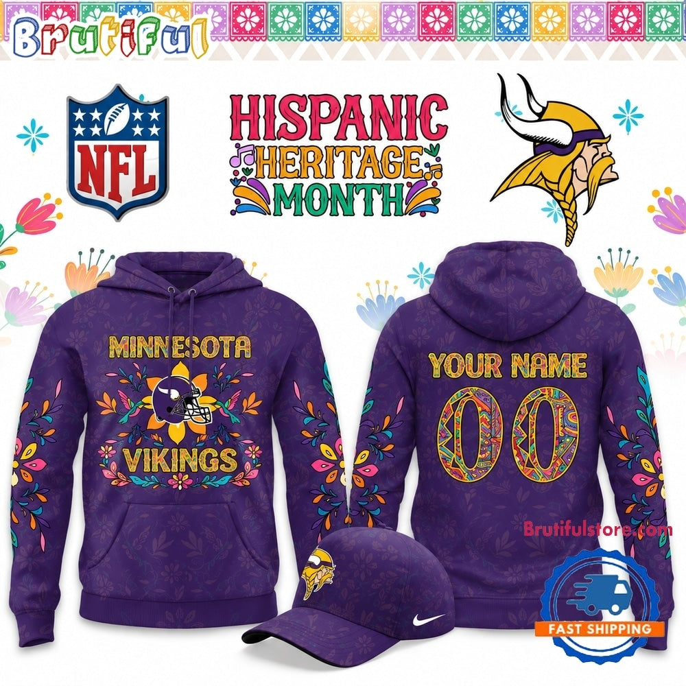 Minnesota Vikings 2026 Hispanic Heritage Month Limited Custom Hoodie