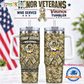 Minnesota Vikings 2026 NFL Honor Veterans Camo Stanley Tumbler